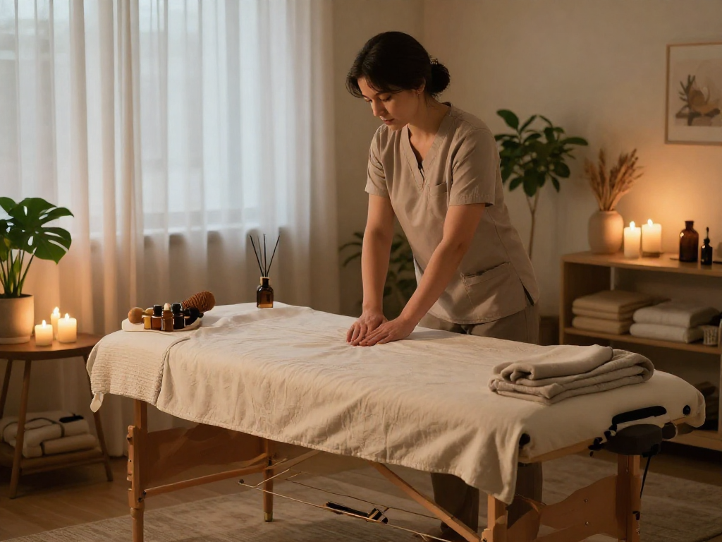 Experience expert 잠실출장안마 massage services in a serene home setting, designed for relaxation and healing.